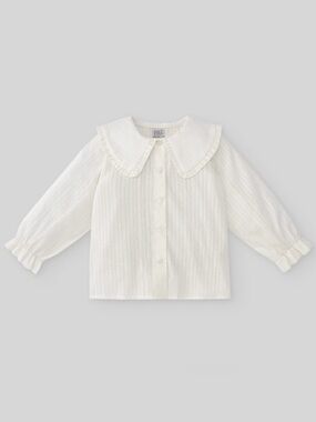 NWT PAZ RODRIGUEZ Long Sleeve White Woven Puccini Blouse- 5